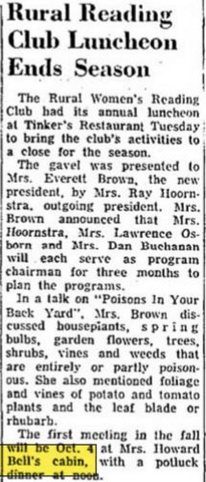 Bells Cabins - June 1966 Article (newer photo)